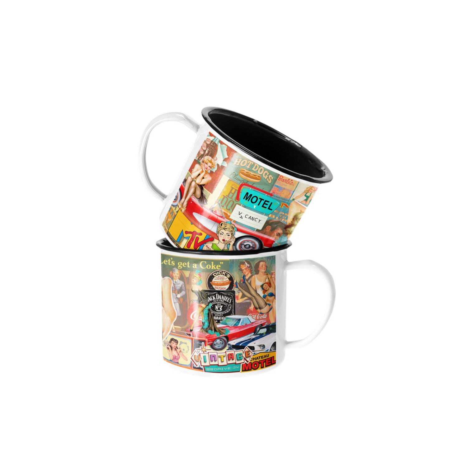 Taza Enlozada Lechera Estilo Vintage A&ntilde;os 50 image number 0.0