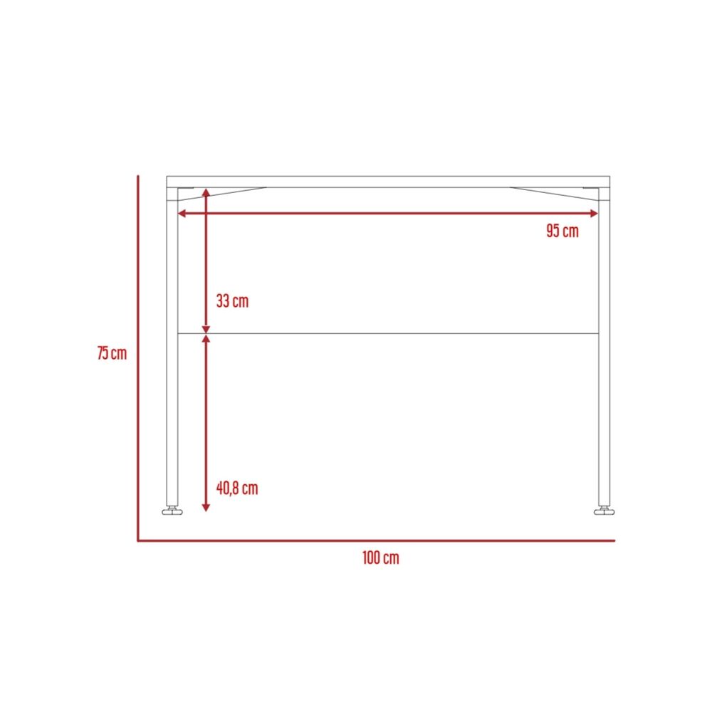 Escritorio 75x100x60 Cm Fm-007n Negro Y Caf&eacute; Oscuro image number 7.0