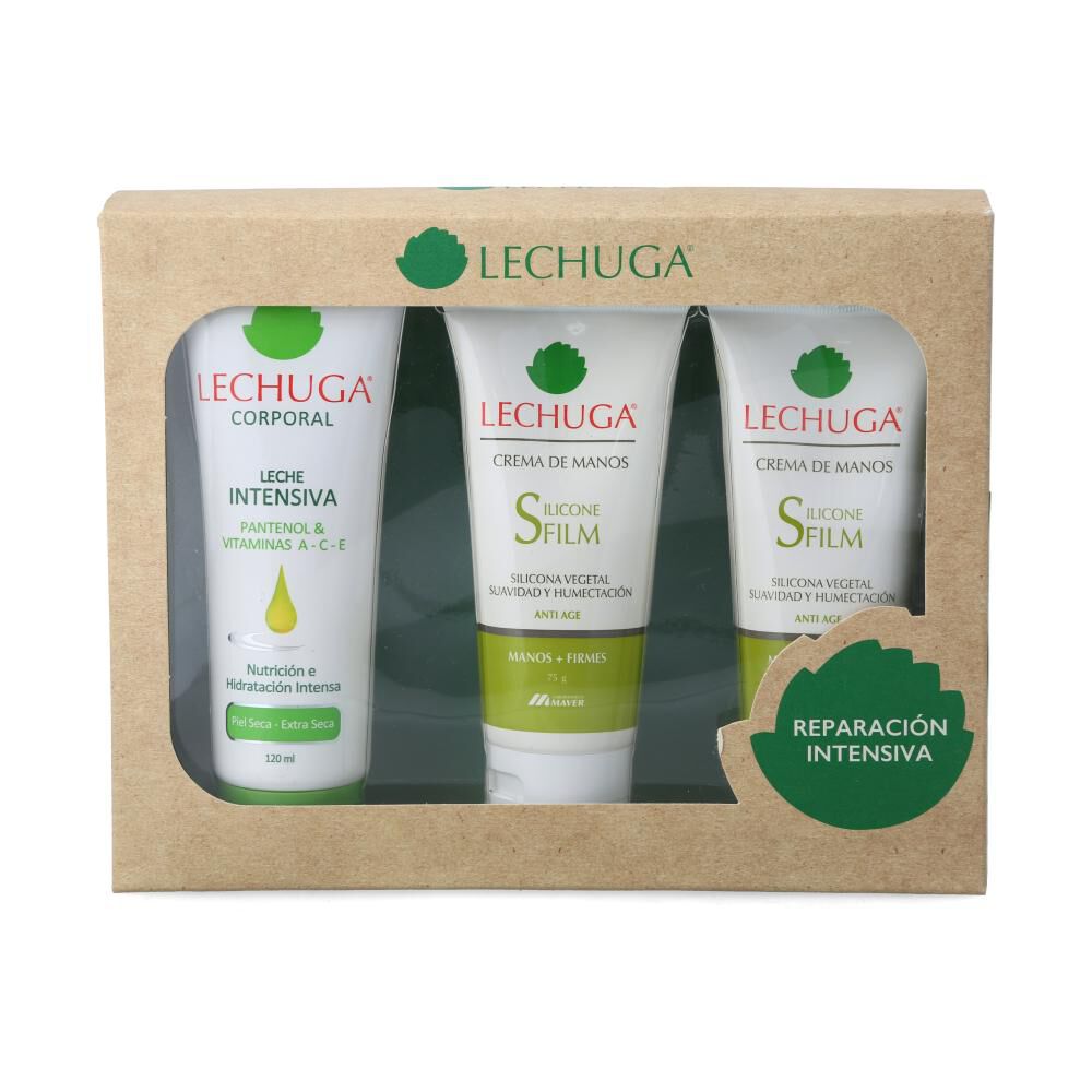 Set Crema Lechuga Leche Intensiva Corporal 120 Ml + Crema De Manos Silicone Film 75 Ml image number 0.0