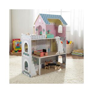 Casa De Mu&ntilde;ecas + Muebles Madera Montessori Princesas