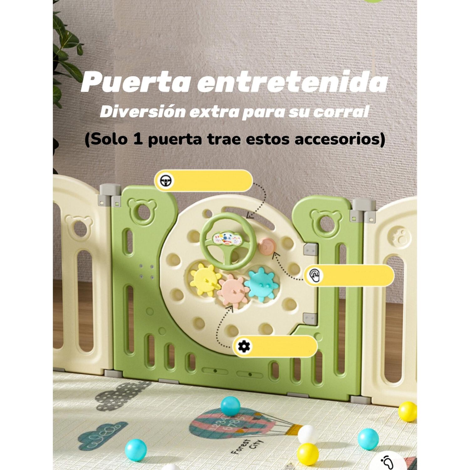 Corral Armado Multiposiciones Accesorios 160*191cm Lubabycas image number 4.0