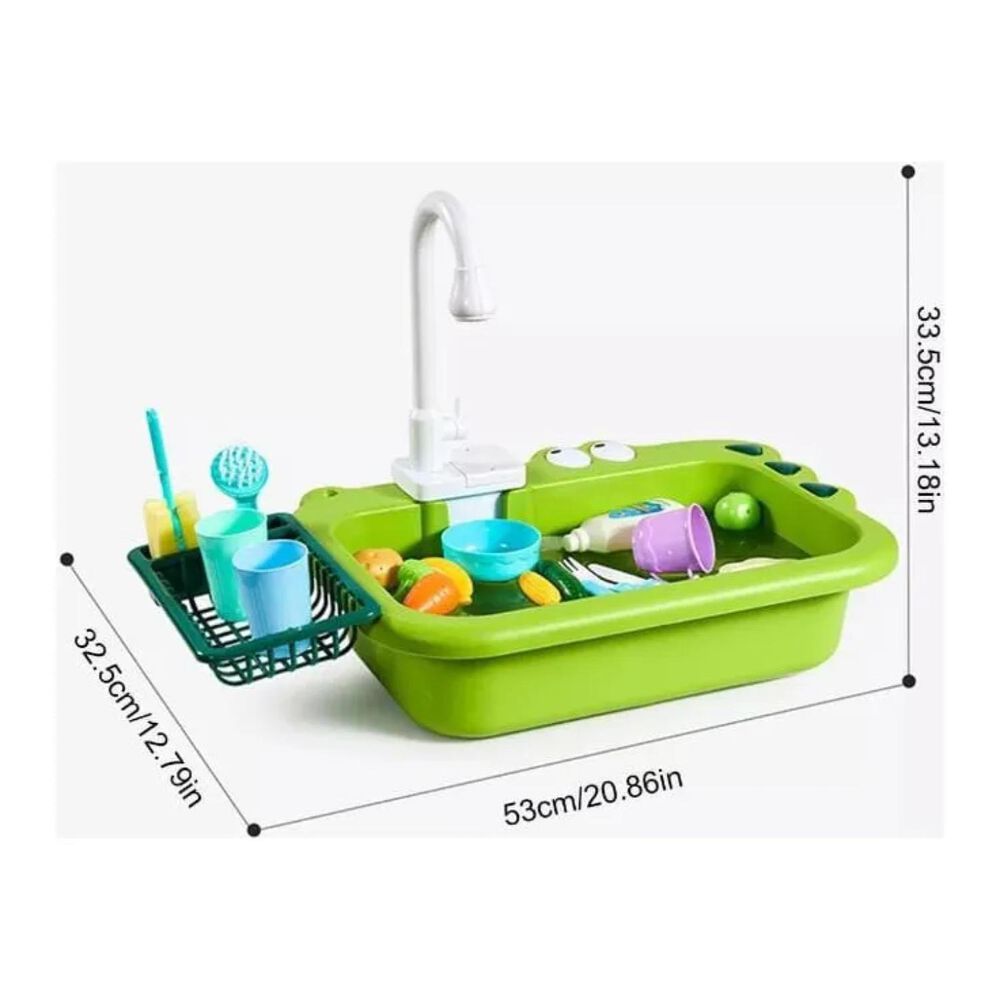 Juguete Fregadero Lavavajillas Con Accesorios Verde Infantil image number 2.0