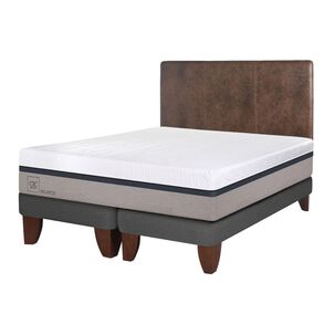 Cama Europea Cic Balance / King / Base Dividida + Respaldo