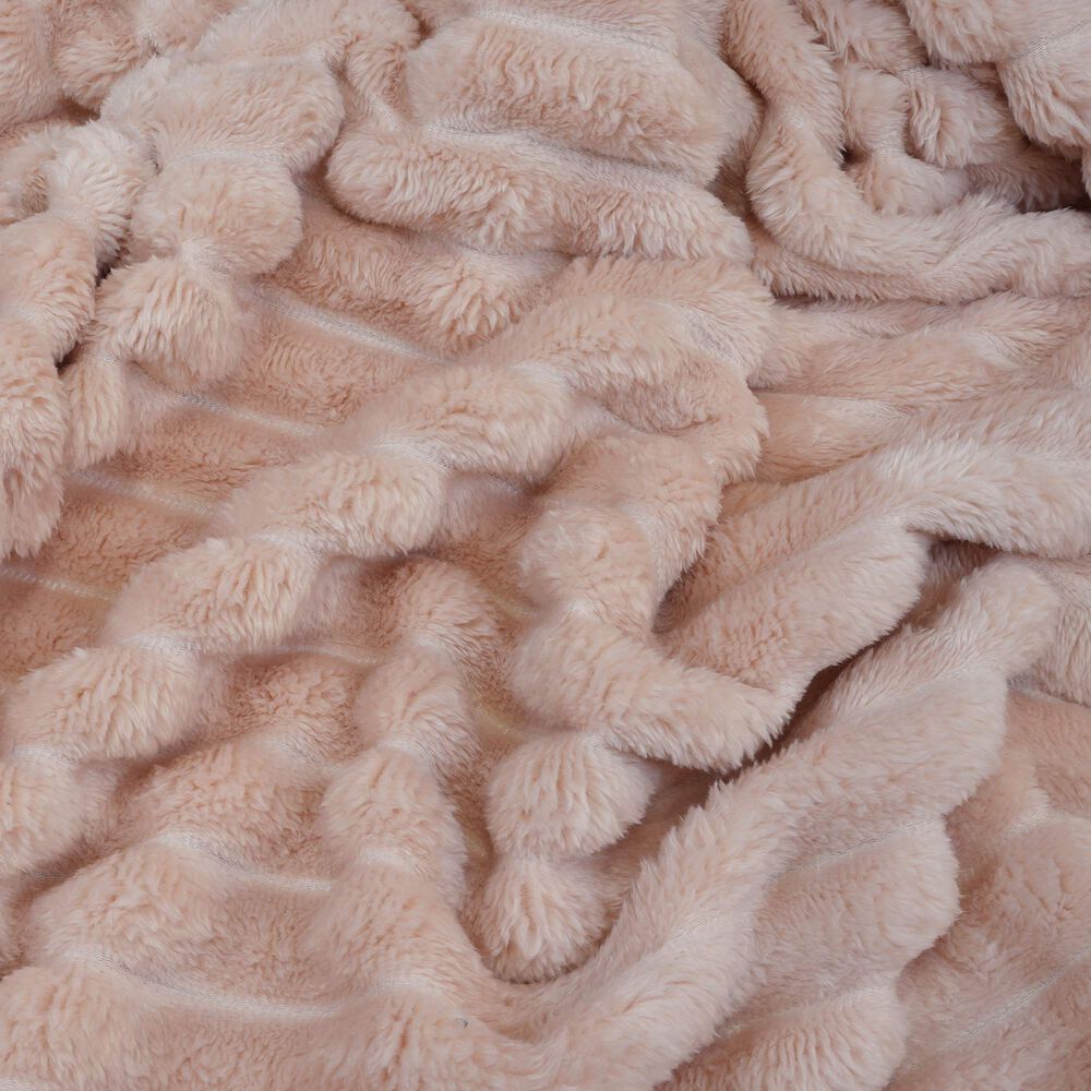 Manta De Cama Nautica Home Jacquard Franela Ultrasuave 127x178cm Rosa image number 1.0