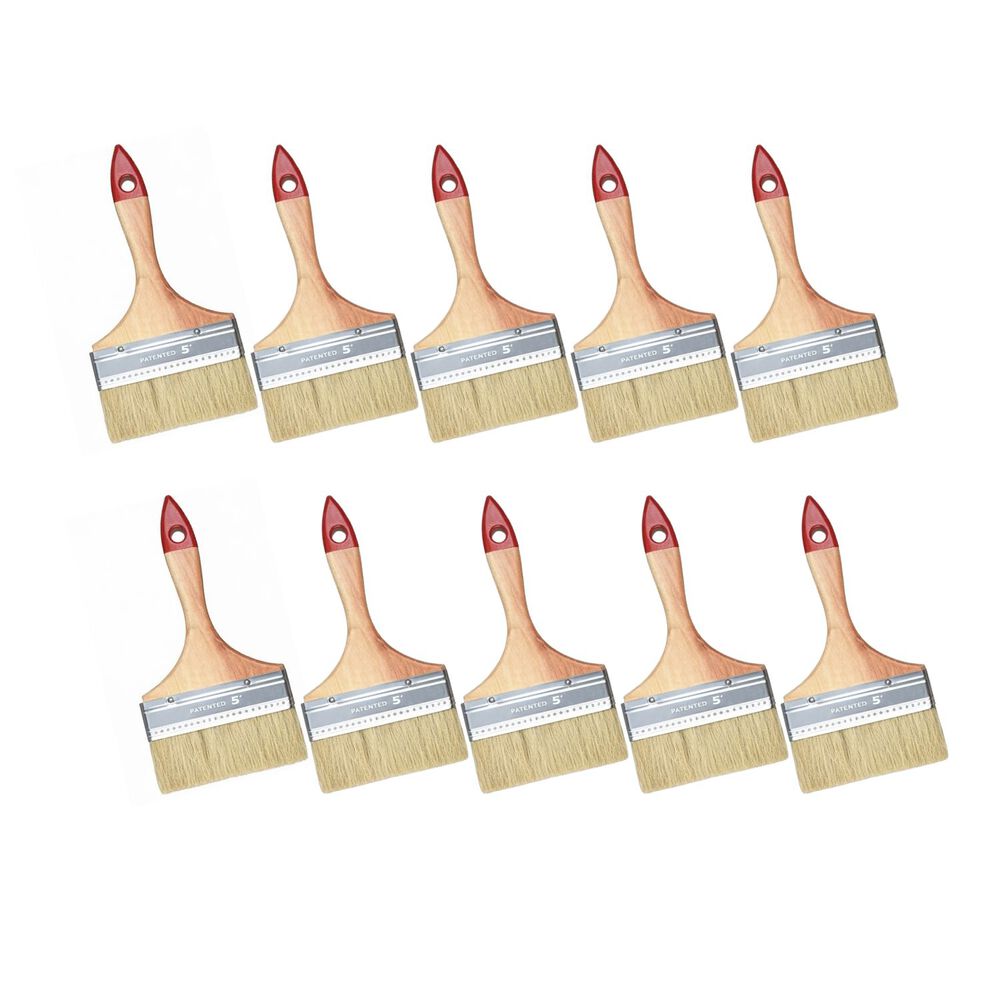 Set 10 Brocha Mango Madera 5 Pulgadas Para Pintura Pintar image number 0.0