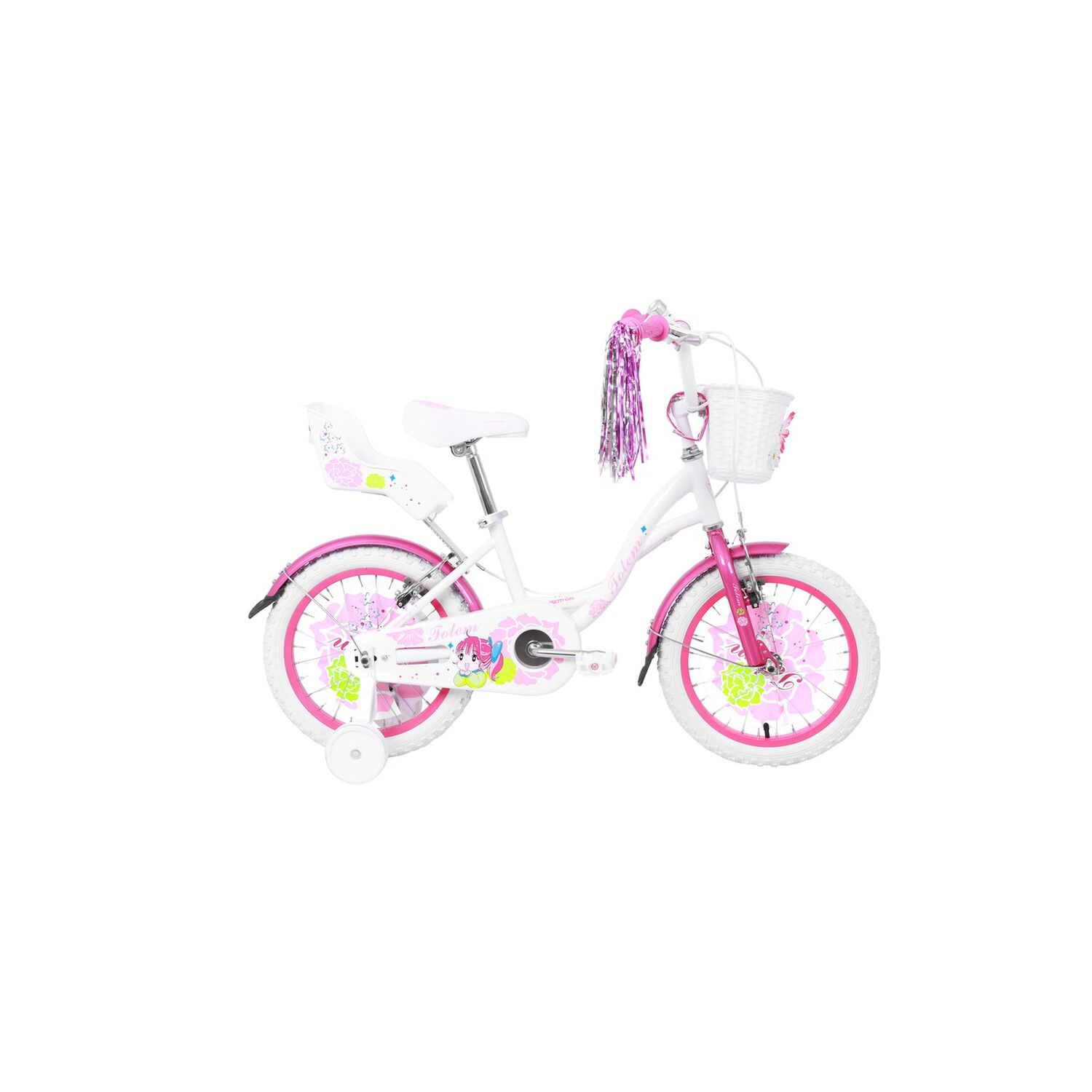 Bicicleta Totem Infantil Aro 16 Pretty Girl Color Blanco image number 1.0