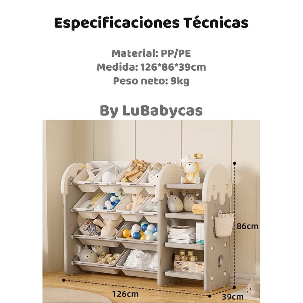 Estante Infantil Organizador De Juguetes Espacioso Lubabycas image number 7.0