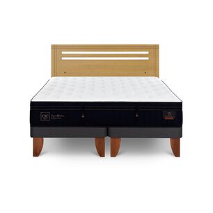 Cama Europea Cic Linea Premium / 2 Plazas / Base Dividida + Respaldo