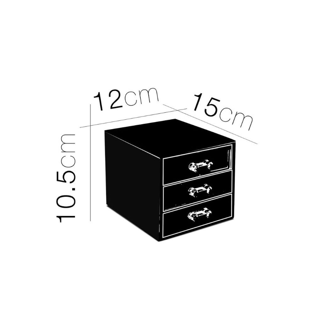 Mini Organizador Bambú 3 Cajones Acrilico Manija Resistente image number 2.0
