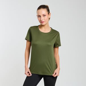 Polera Lisa Manga Corta Cuello Redondo Mujer Wetland