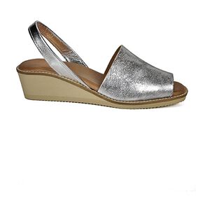 Sandalia Cuero Anika Plateado