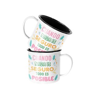 Taza Enlozada Lechera Cuando Nada Es Seguro Todo Es Posible