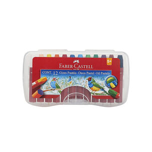 L&aacute;piz Pastel Escolar Graso 12 Colores Faber Castell