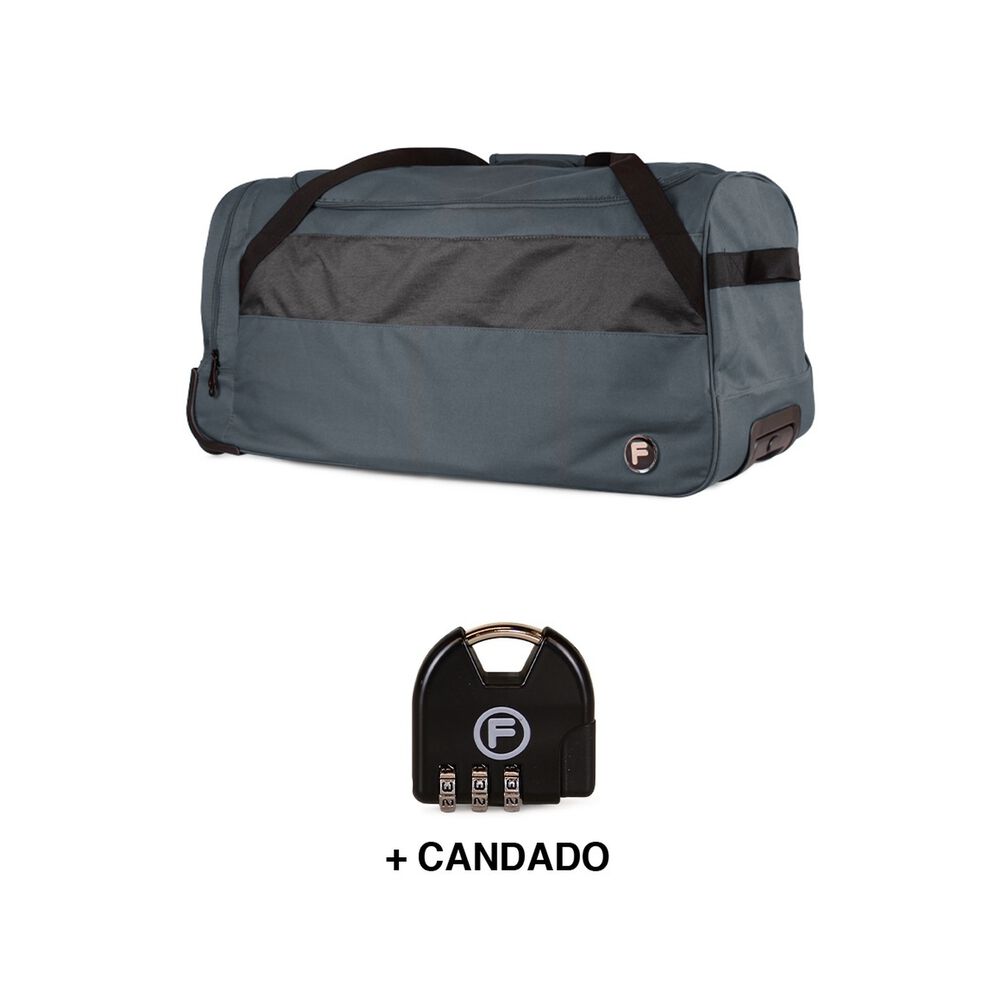 Bolso De Viaje Con Ruedas Kross L 131 Lts Gris + Candado F image number 1.0