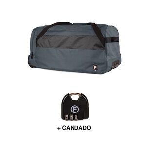 Bolso De Viaje Con Ruedas Kross L 131 Lts Gris + Candado F