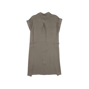 Vestido Tipo Camisero Liso Abotonado Sin Mangas Mujere Geeps