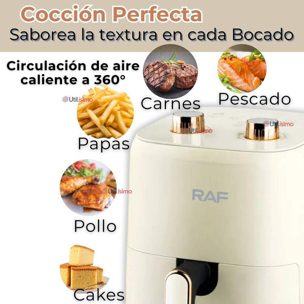 Freidora De Aire Manual Capacidad 3 Litros 1300w De Potencia image number 6.0