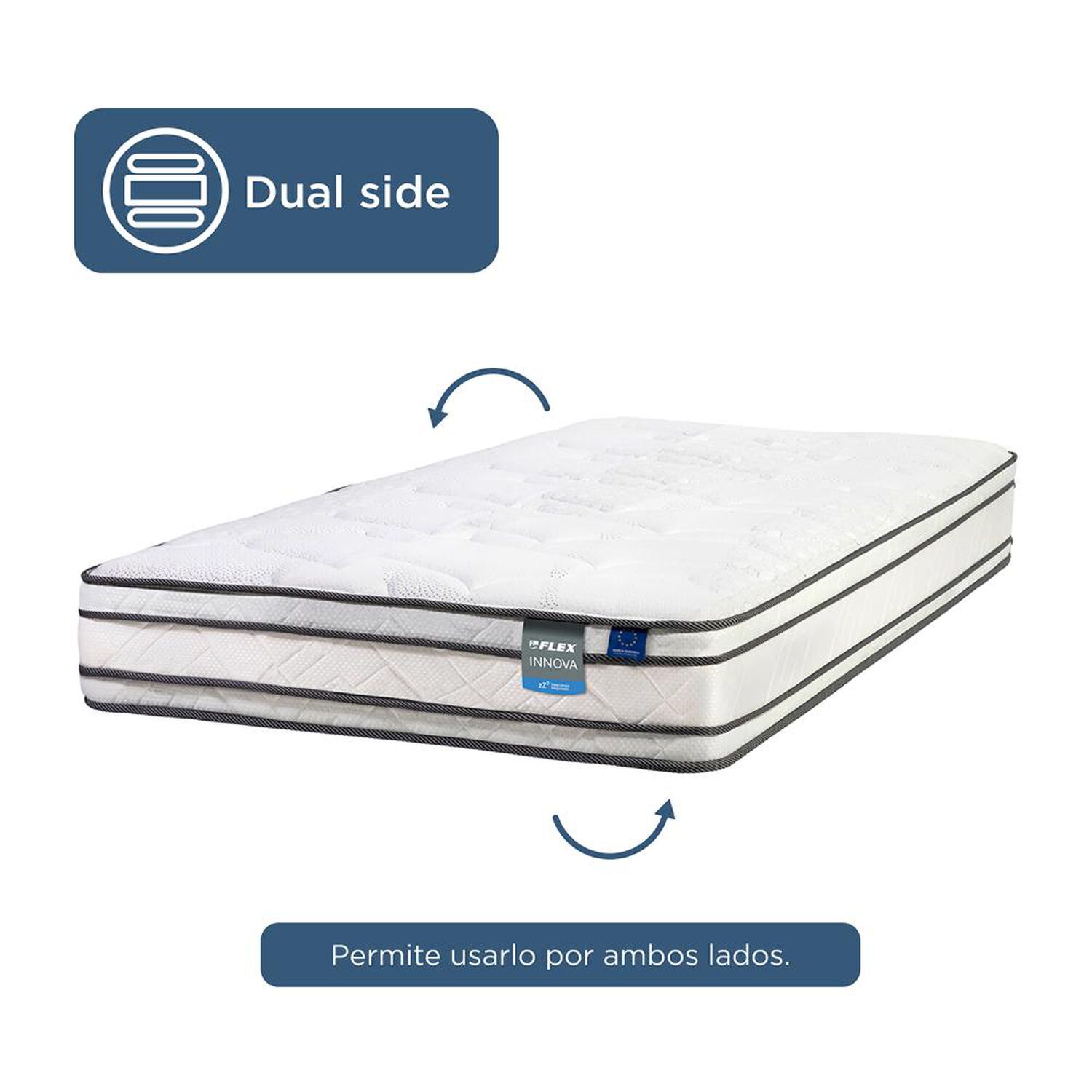 Cama Nido Flex Innova / 1.5 Plazas / Base Normal + Respaldo image number 4.0