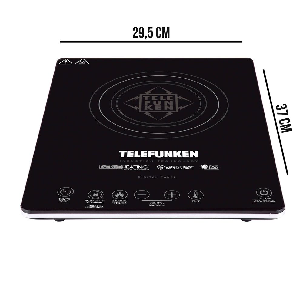 Cocina Eléctrica Encimera De Inducción Touch 2100w/ 60°/240° image number 4.0