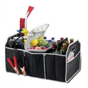 Bolso Organizador De Auto Desplegable Color Negro