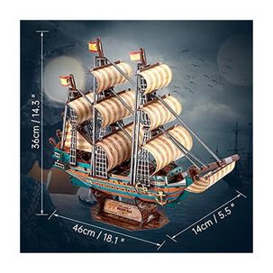 Juguete Rompecabezas 3d Barco Español San Felipe 146 Piezas