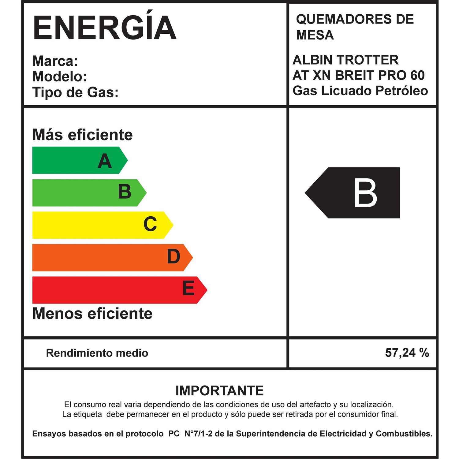 Encimera Gas Licuado Albin Trotter Breit Pro 60 4 Platos image number 4.0