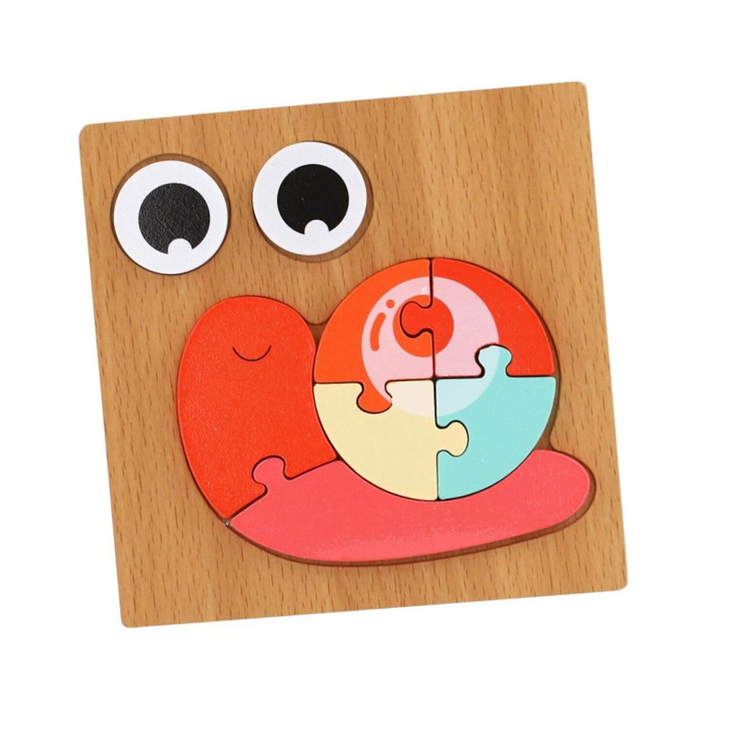 Puzzle Rompecabeza De Madera Encaje Didactico 15x15cm Ni&ntilde;os Tortuga image number 0.0