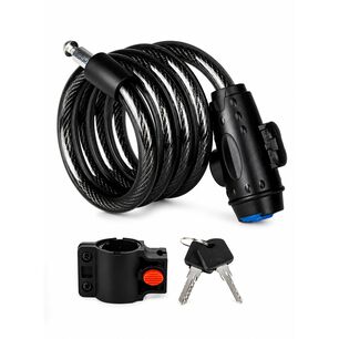 Candado Para Bicicleta Piola Y Manguera Con Soporte 2 Llaves