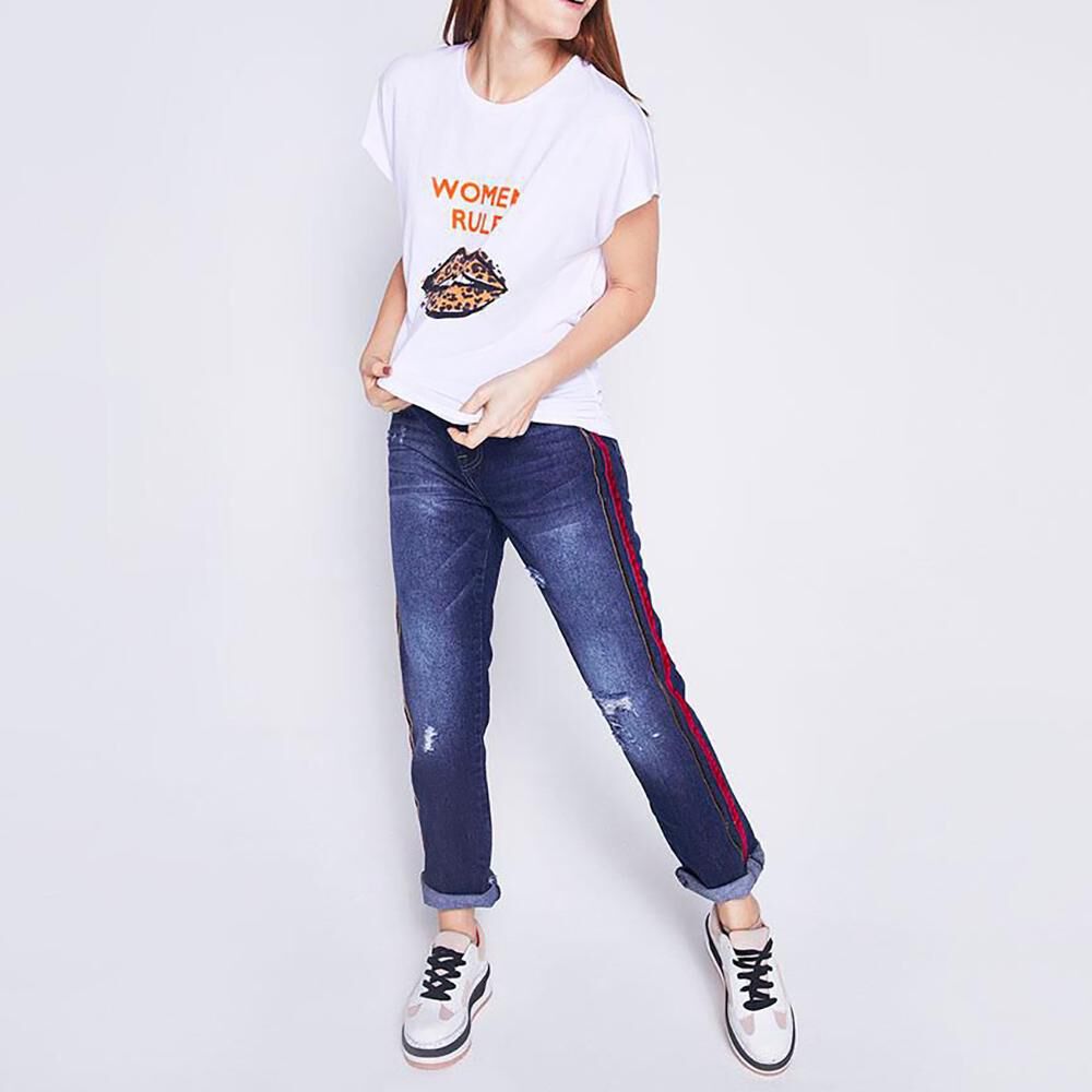Jeans Mujer Boyfriend Lineas Laterales Freedom image number 1.0