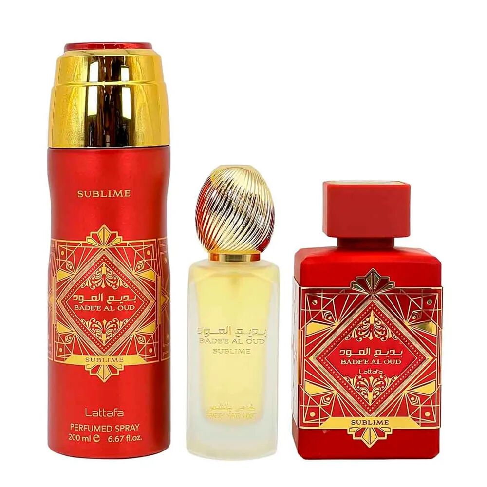 Lattafa Badee Al Oud Sublime Edp 100ml+hair Mist 50ml+deo 200ml image number 0.0