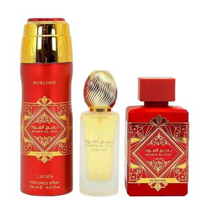 Lattafa Badee Al Oud Sublime Edp 100ml+hair Mist 50ml+deo 200ml