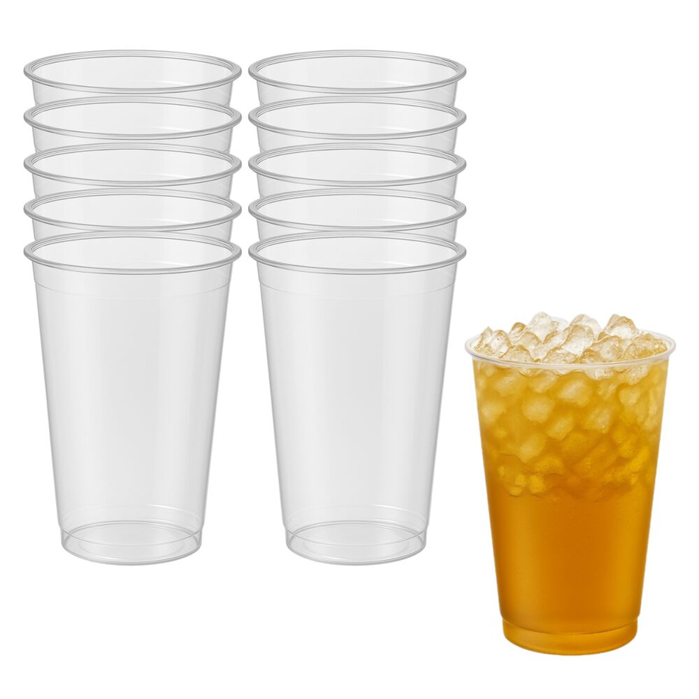 Set 100 Vasos Plastico 500ml Acrilico Desechable Transparente image number 0.0