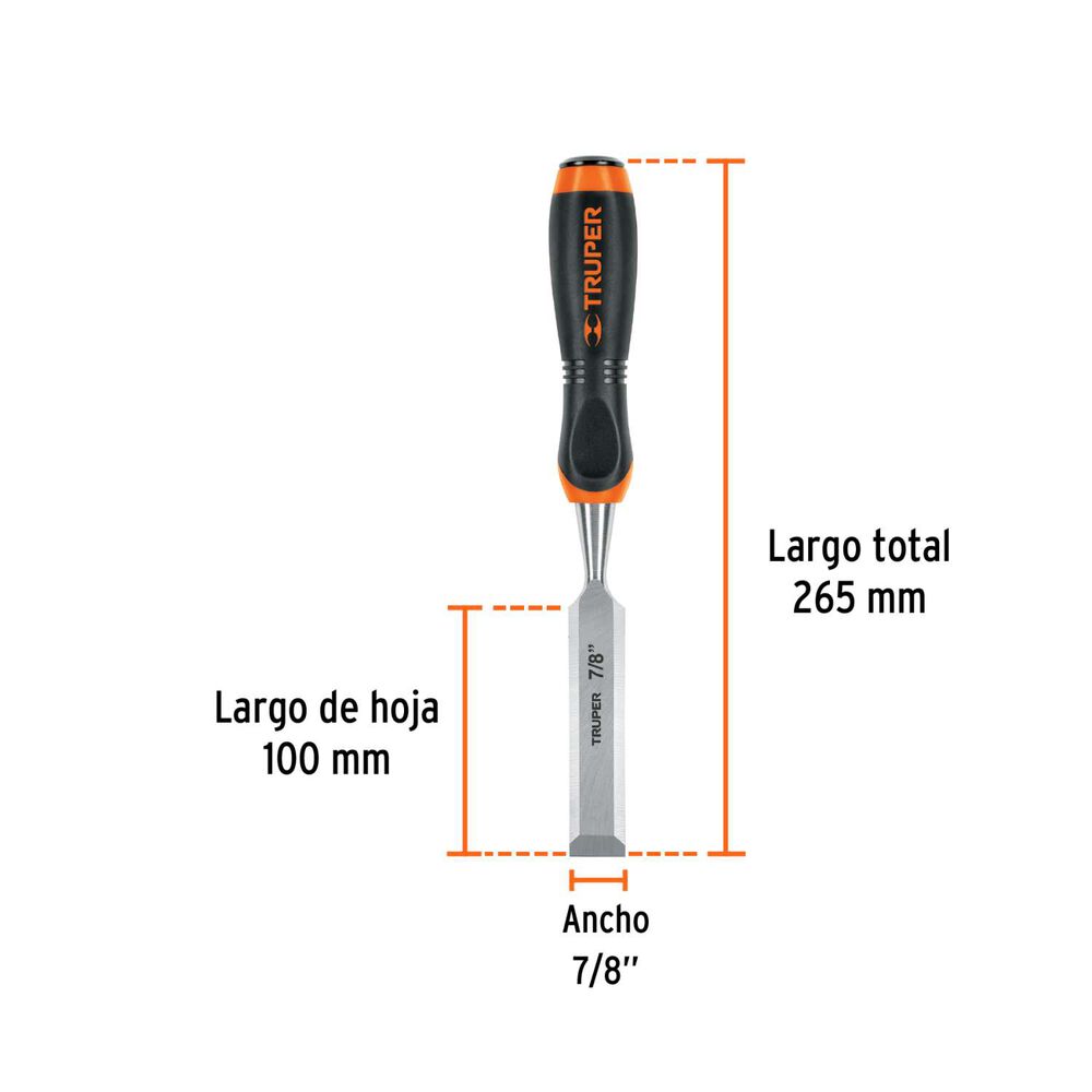 Formón Mango Confort Grip 7/8" - Truper image number 2.0