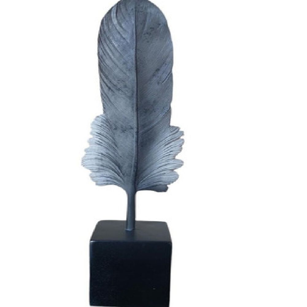 Totem Decorativo Diseño Pluma Color Dorado 60 Cm B38 image number 3.0