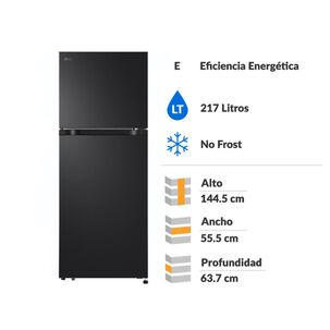 Refrigerador Top Freezer LG VT22BPM.AEPPECL / No Frost / 217 Litros / E