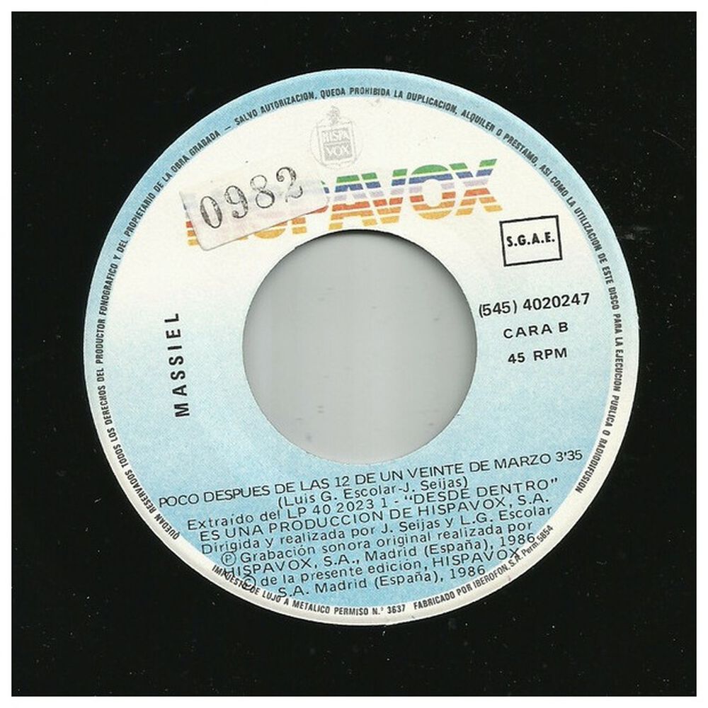 Massiel - Todo Lo Que Cambie Por Ti | 7" Single Vinilo Usado image number 3.0