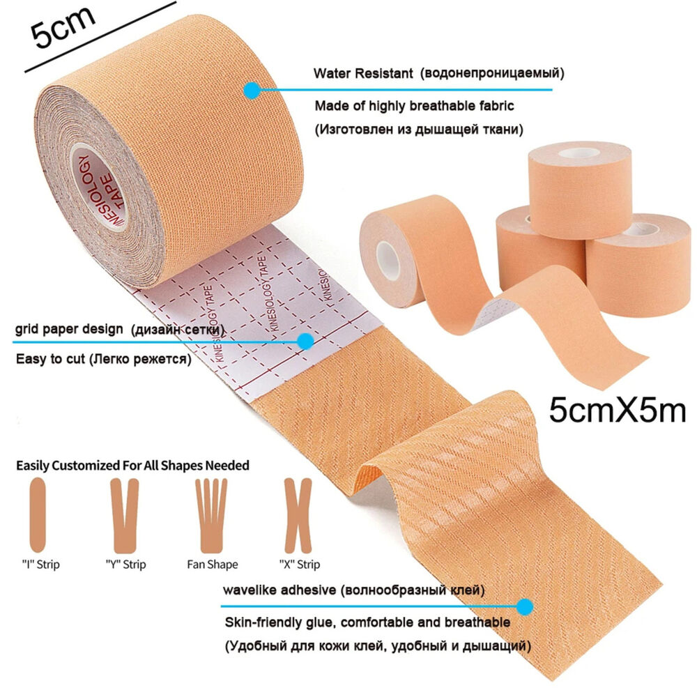 Cinta Tape Kinesiológico Muscular Deportiva Terapia image number 3.0