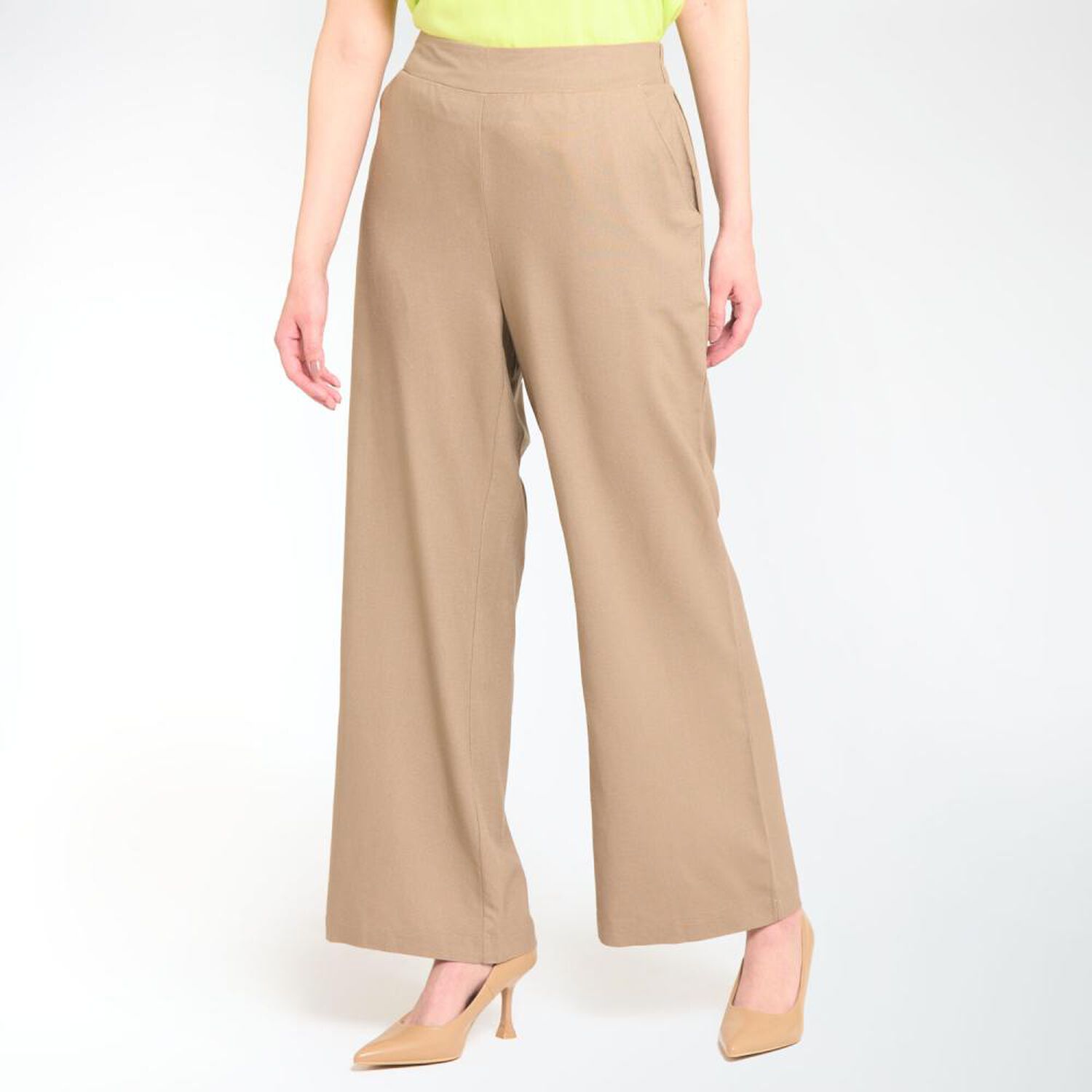 Pantal&oacute;n Lino Tiro Alto Relax Mujer Lesage image number 2.0