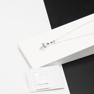 Collar Romance Plata 925 Cristal Genuino Aurora Boreal