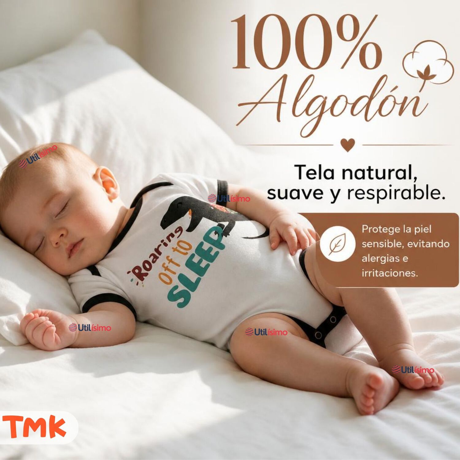 Pack 5 Bodys Manga Corta 100% Algod&oacute;n Tedmimak Ni&ntilde;o Dino Explorer image number 4.0