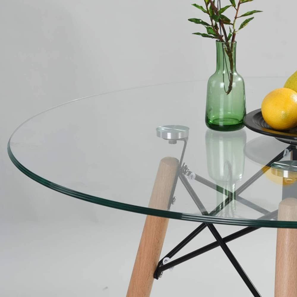 Mesa Eames De Vidrio Redonda 100cm image number 2.0