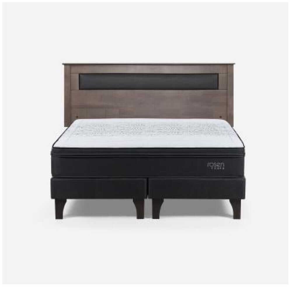 Cama Europea Rosen Tempo / 2 Plazas / Base Dividida + Respaldo image number 6.0