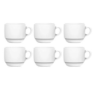 Set 6 Tazas Caf&eacute; Opaline 90ml Cocina Nadir Vidrio Resistente