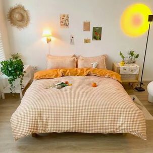 Juego Funda De Plum&oacute;n + Sabana 200 Hilos King