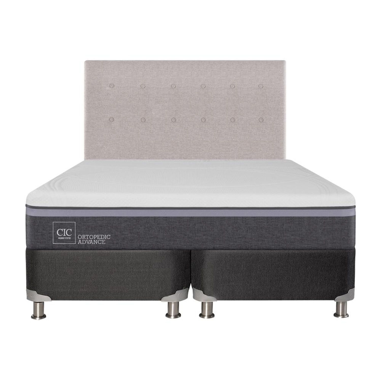 Box Spring Cic Ortopedic / 2 Plazas / Base Dividida + Respaldo image number 0.0