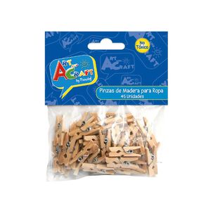 Mini Pinzas, Perros De Madera, 45 Unid 0,9x2,5 Cm