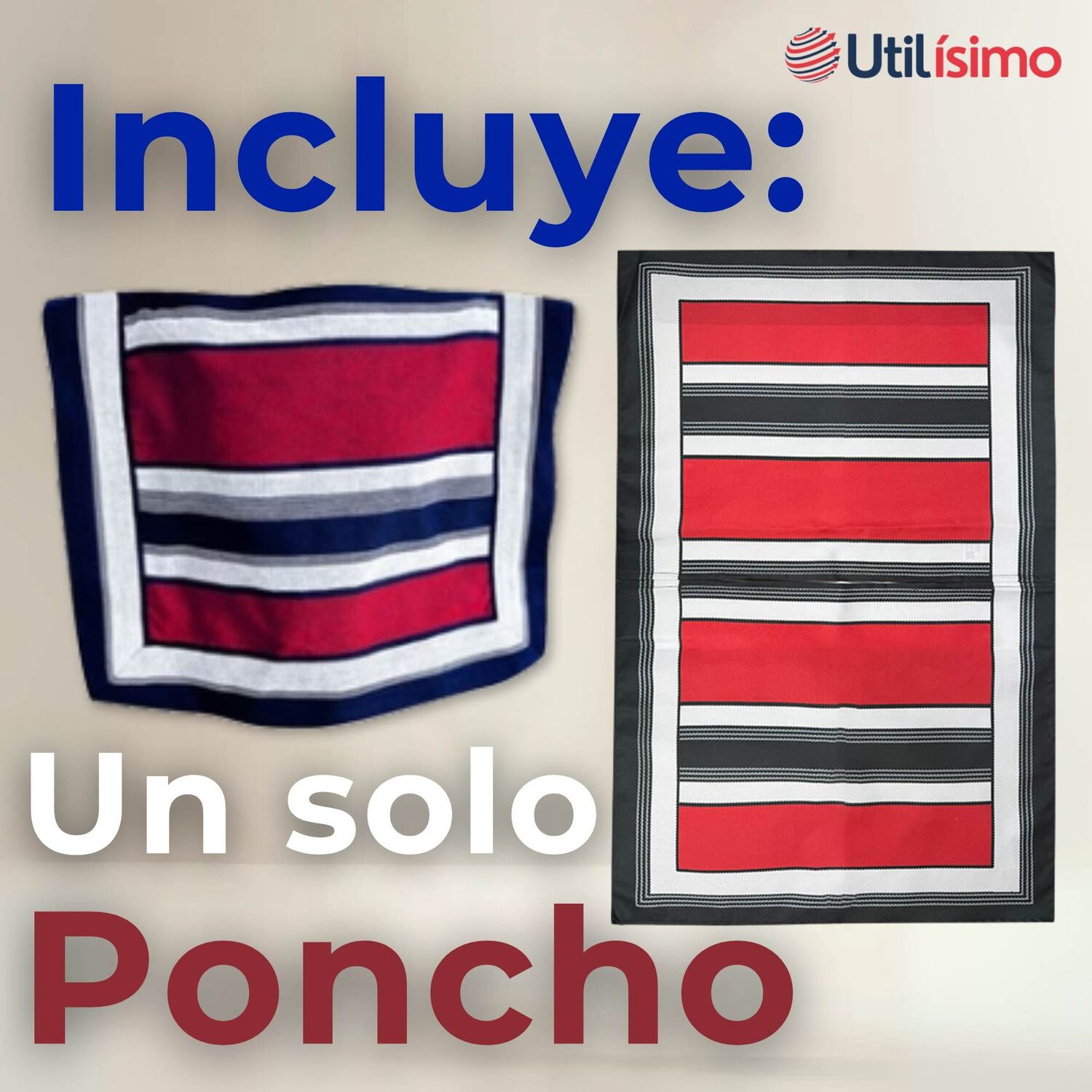 Poncho Manta Huaso Cueca Fiestas Patrias Para Ni&ntilde;os image number 3.0