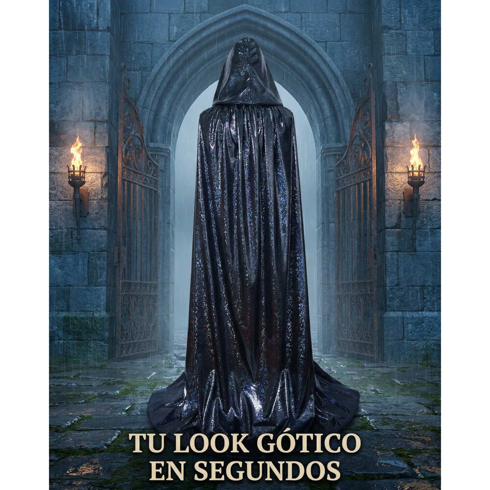 Capa Glitter Brillante Con Capucha Para Cosplay Y Disfraz image number 17.0