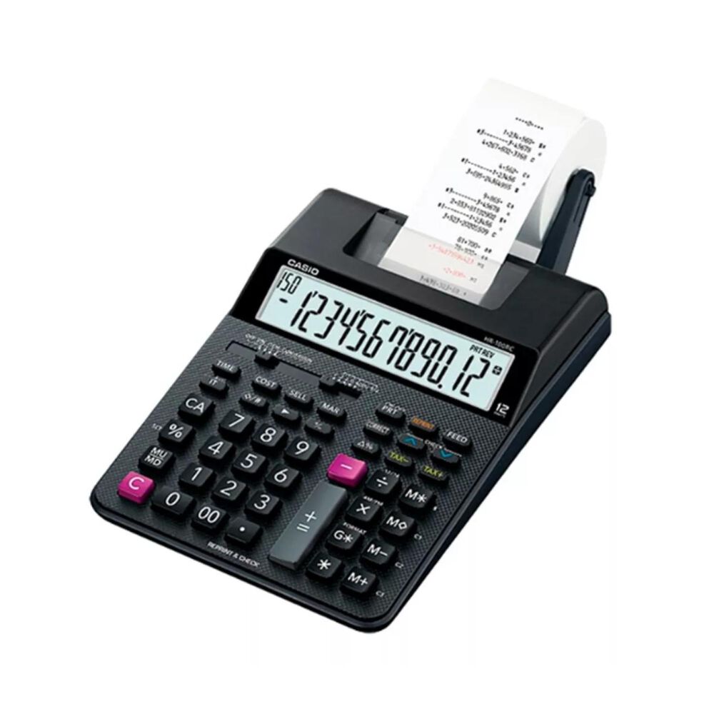 Calculadora De Impresion 21 Funciones Negro Hr-100rc image number 1.0