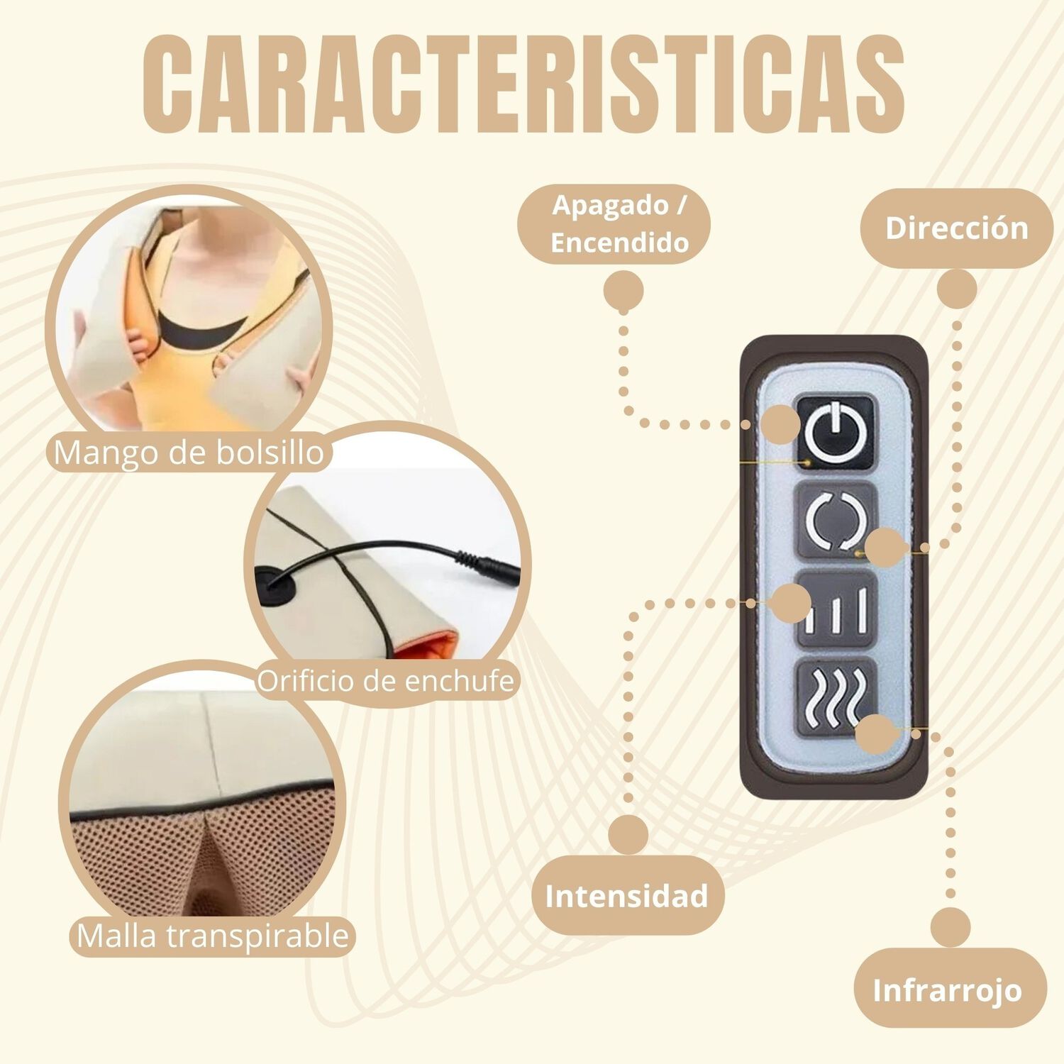 Masajeador Profesional De Espalda Hombro Cuello Relajaci&oacute;n image number 3.0
